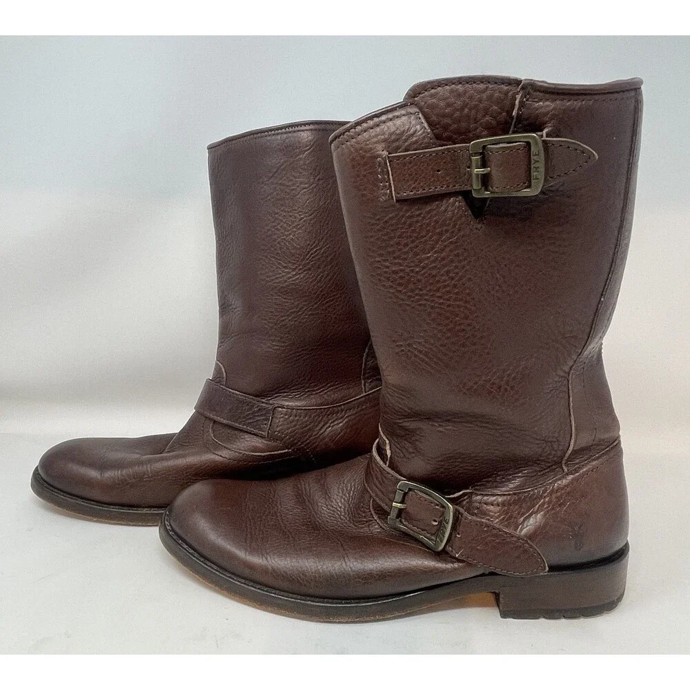 Frye Jackson Engineer Leather Biker Boots Men’s 8 D 87825